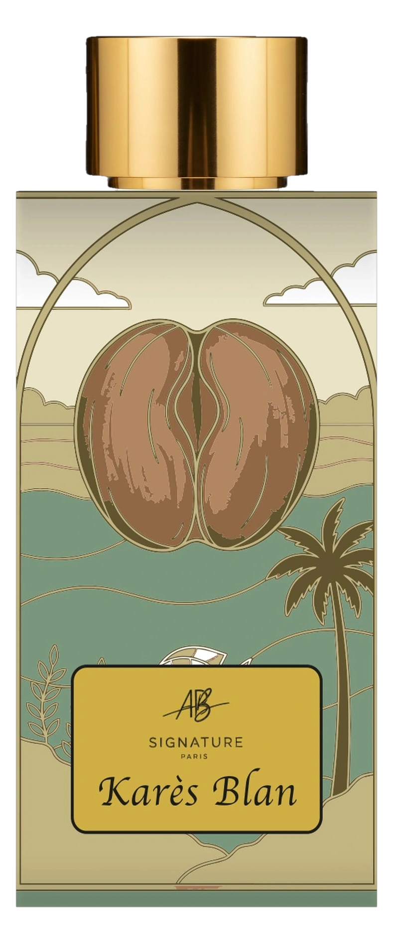 Karès Blan — extrait de parfum AB Signature Paris, flacon gravé de La Digue, Seychelles