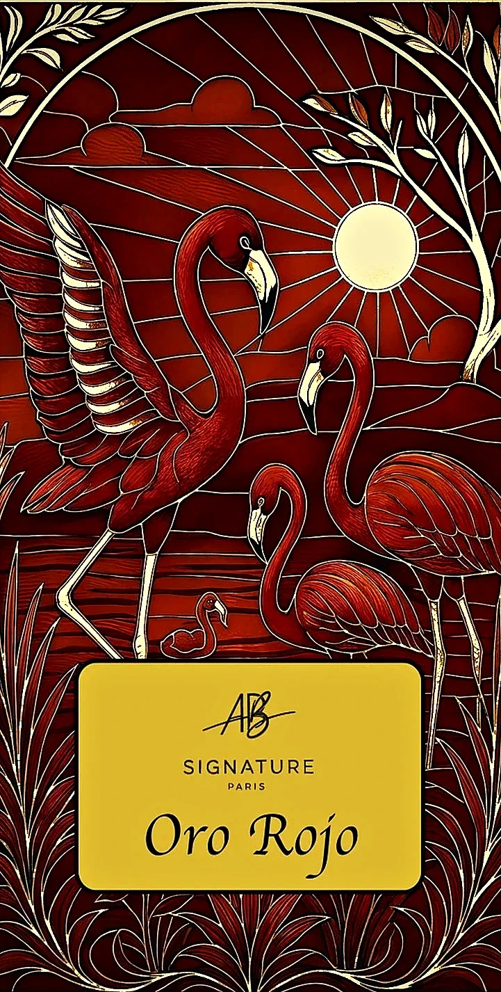 Oro Rojo — AB Signature Paris extrait de parfum, flacon engraved with Aruba
