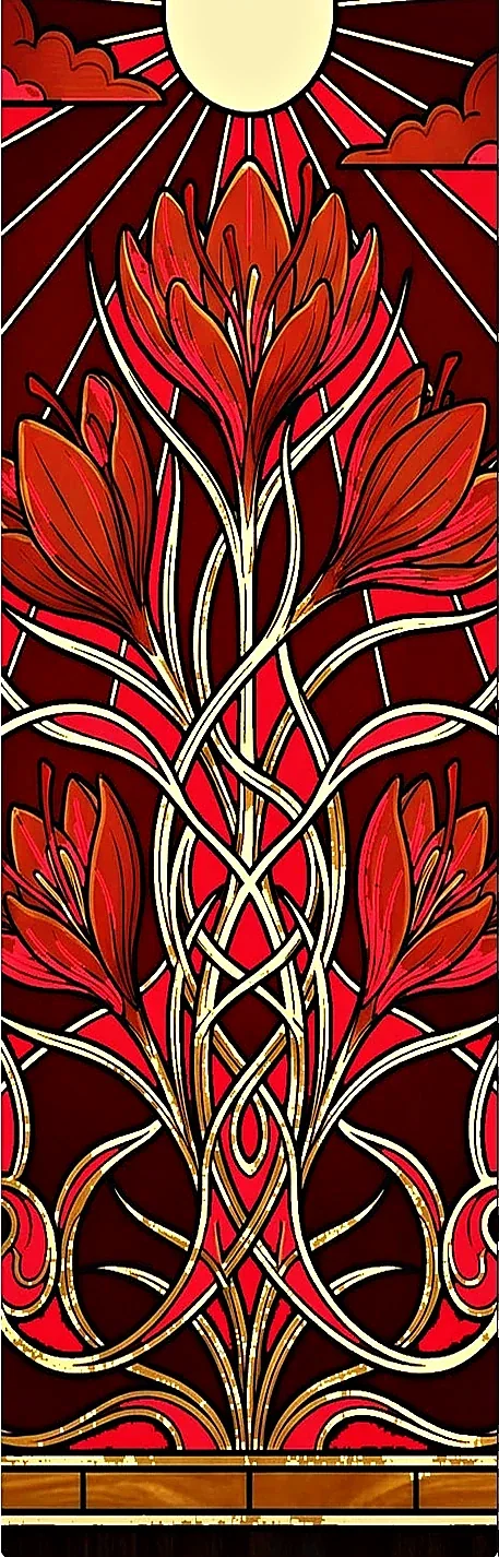 Oro Rojo — right profile, golden crocuses of Aruba